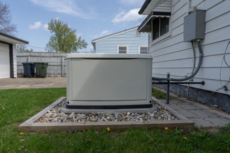Residential Backup Generator in a Yard